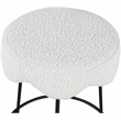 Meridian Furniture Fleur Cream Boucle Fabric Counter Stool