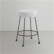 Meridian Furniture Fleur Cream Boucle Fabric Counter Stool