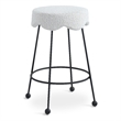 Meridian Furniture Fleur Cream Boucle Fabric Counter Stool