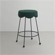 Meridian Furniture Fleur Green Boucle Fabric Counter Stool