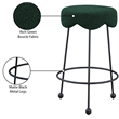 Meridian Furniture Fleur Green Boucle Fabric Counter Stool