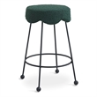 Meridian Furniture Fleur Green Boucle Fabric Counter Stool