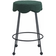 Meridian Furniture Fleur Green Boucle Fabric Counter Stool