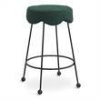 Meridian Furniture Fleur Green Boucle Fabric Counter Stool