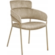 Meridian Furniture Yara Beige Velvet Dining Chair (Set of 2)