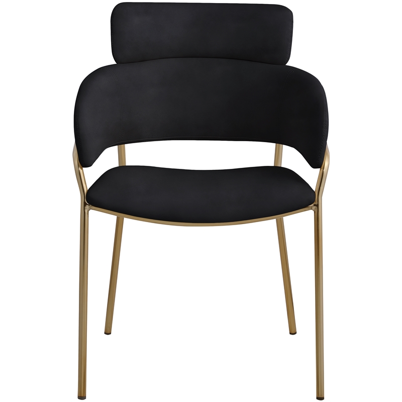 Meridian Furniture Yara Black Velvet Dining Chair (Set of 2)