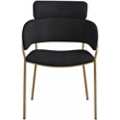 Meridian Furniture Yara Black Velvet Dining Chair (Set of 2)