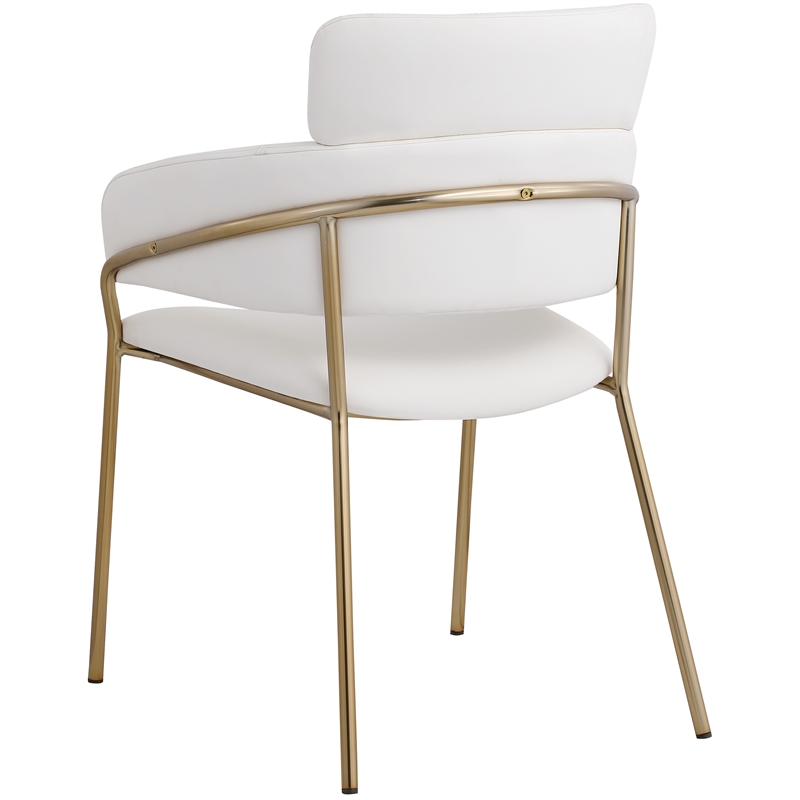 Meridian Furniture Yara Cream Vegan Leather Dining Chair (Set of 2)