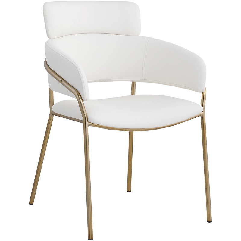 Meridian Furniture Yara Cream Vegan Leather Dining Chair (Set of 2)