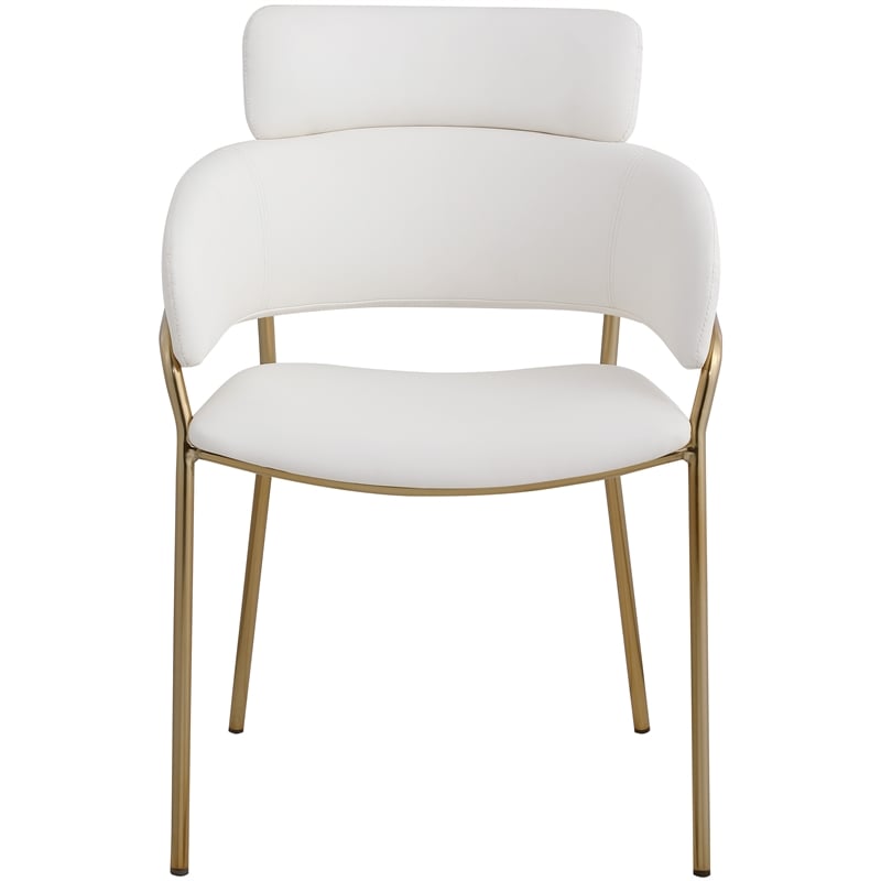 Meridian Furniture Yara Cream Vegan Leather Dining Chair (Set of 2)