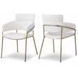 Meridian Furniture Yara Cream Vegan Leather Dining Chair (Set of 2)