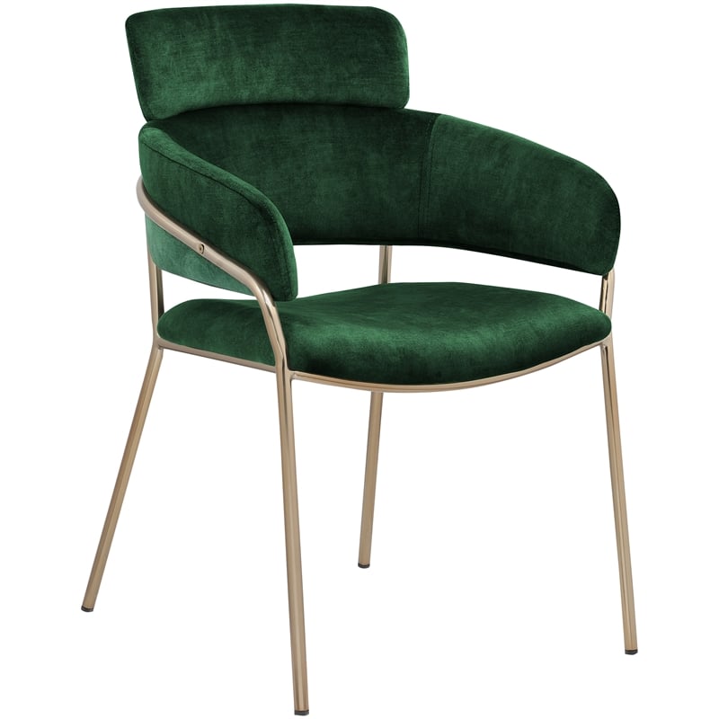 Meridian Furniture Yara Green Velvet Dining Chair (Set of 2)