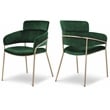 Meridian Furniture Yara Green Velvet Dining Chair (Set of 2)