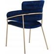 Meridian Furniture Yara Navy Velvet Dining Chair (Set of 2)
