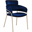 Meridian Furniture Yara Navy Velvet Dining Chair (Set of 2)