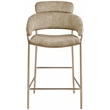 Meridian Furniture Yara Beige Velvet Counter Stool