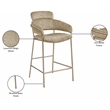 Meridian Furniture Yara Beige Velvet Counter Stool
