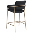 Meridian Furniture Yara Black Velvet Counter Stool