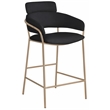 Meridian Furniture Yara Black Velvet Counter Stool