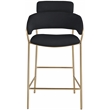 Meridian Furniture Yara Black Velvet Counter Stool