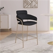 Meridian Furniture Yara Black Velvet Counter Stool