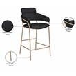 Meridian Furniture Yara Black Velvet Counter Stool
