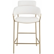Meridian Furniture Yara Cream Vegan Leather Counter Stool