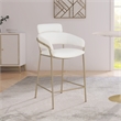 Meridian Furniture Yara Cream Vegan Leather Counter Stool