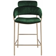 Meridian Furniture Yara Green Velvet Counter Stool