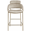 Meridian Furniture Yara Stone Velvet Counter Stool