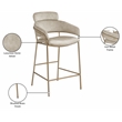 Meridian Furniture Yara Stone Velvet Counter Stool