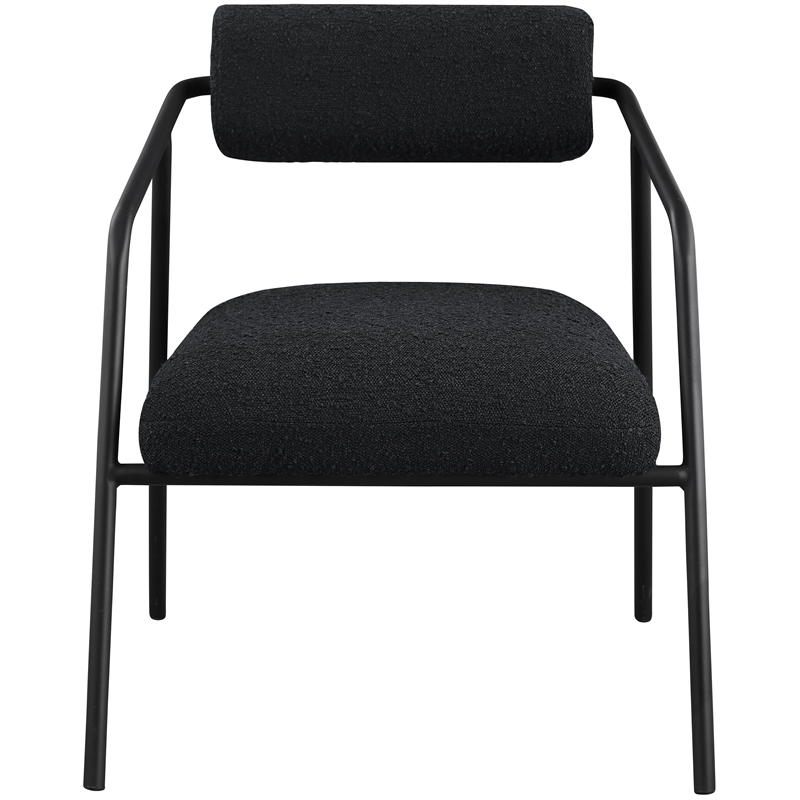 Meridian Furniture Carly Black Boucle Fabric Accent Chair