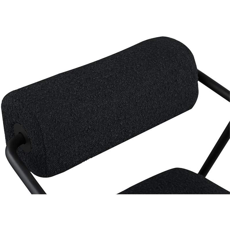 Meridian Furniture Carly Black Boucle Fabric Accent Chair