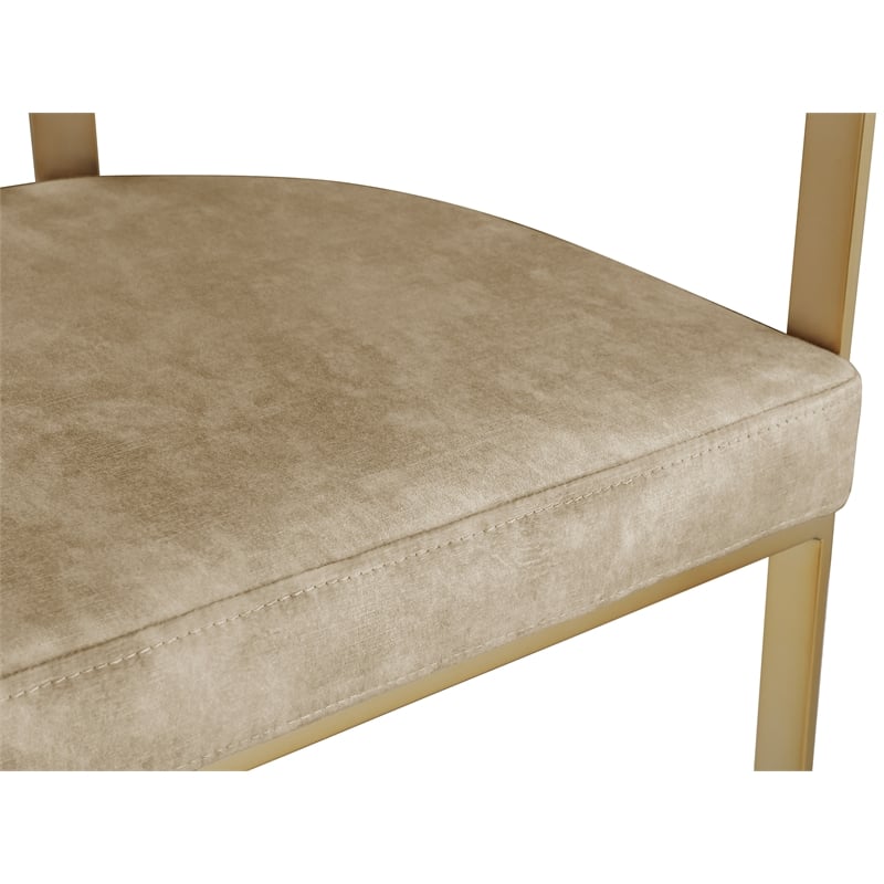 Meridian Furniture Marcello Beige Velvet Dining Chair (Set of 2)