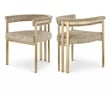 Meridian Furniture Marcello Beige Velvet Dining Chair (Set of 2)