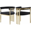 Meridian Furniture Marcello Black Velvet Dining Chair (Set of 2)