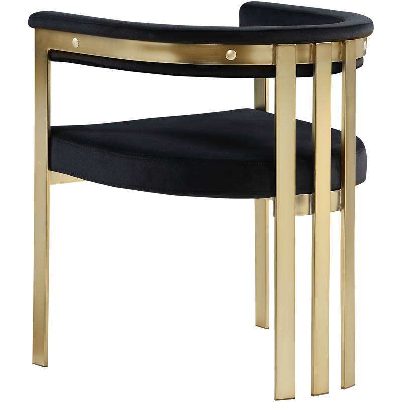 Meridian Furniture Marcello Black Velvet Dining Chair (Set of 2)