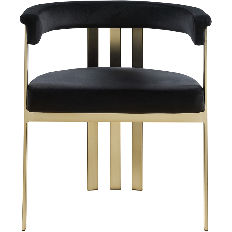 Meridian Furniture Marcello Black Velvet Dining Chair (Set of 2)
