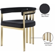 Meridian Furniture Marcello Black Velvet Dining Chair (Set of 2)