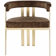Meridian Furniture Marcello Brown Velvet Dining Chair (Set of 2)