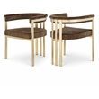 Meridian Furniture Marcello Brown Velvet Dining Chair (Set of 2)