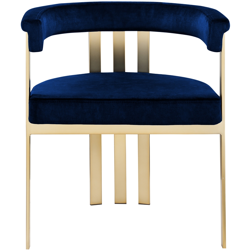 Meridian Furniture Marcello Navy Velvet Dining Chair (Set of 2)
