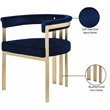 Meridian Furniture Marcello Navy Velvet Dining Chair (Set of 2)