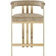 Meridian Furniture Marcello Beige Velvet Counter Stool (Set of 2)
