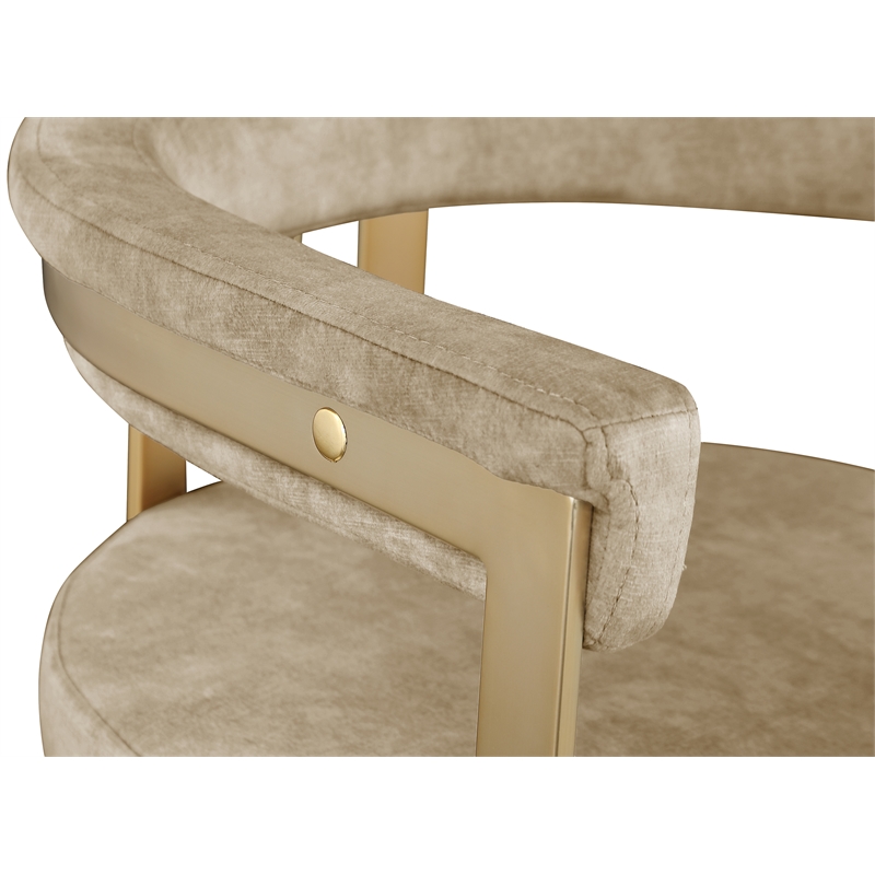 Meridian Furniture Marcello Beige Velvet Counter Stool (Set of 2)