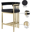 Meridian Furniture Marcello Black Velvet Counter Stool (Set of 2)
