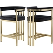 Meridian Furniture Marcello Black Velvet Counter Stool (Set of 2)