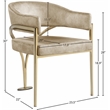 Meridian Furniture Madelyn Beige Velvet Dining Chair (Set of 2)