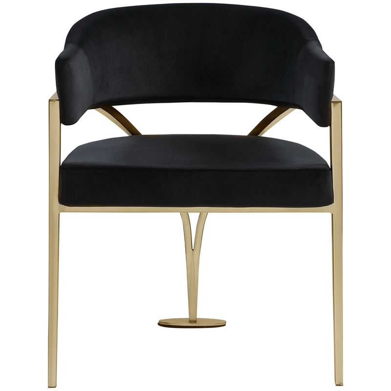 Meridian Furniture Madelyn Black Velvet Dining Chair (Set of 2)