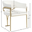 Meridian Furniture Madelyn Cream Vegan Leather Dining Chair (Set of 2)